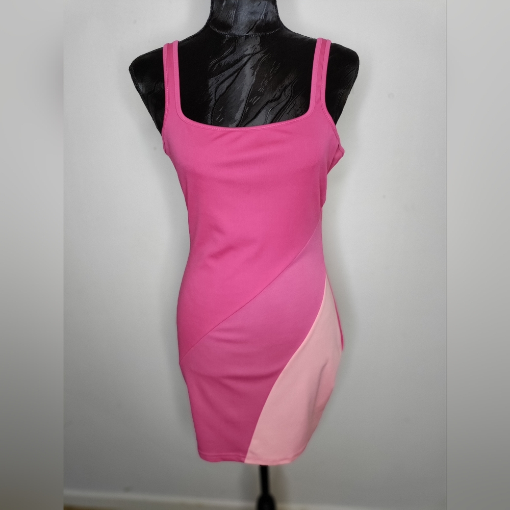 SHEIN Pink Asymmetrical Cut Out Mini Dress